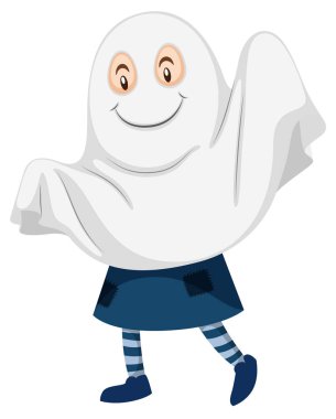 Hayalet kostümü giyen çocuk