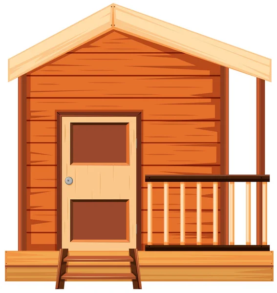 Casa in legno con balcone — Vettoriale Stock