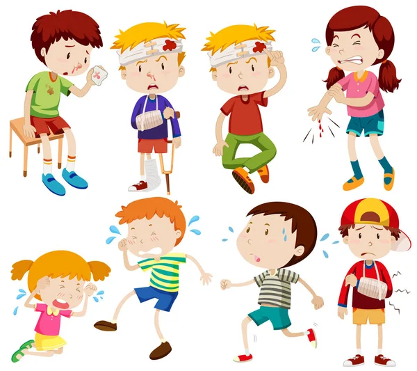 Farklı çocuklar hasta ve Başlarken olmaktan zarar