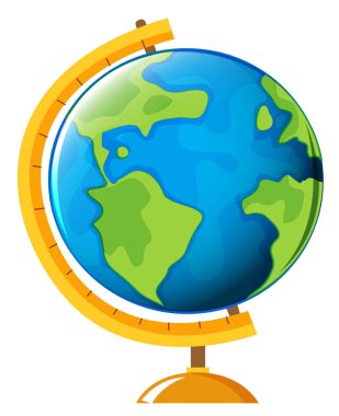 Beyaz arkaplanda dünya