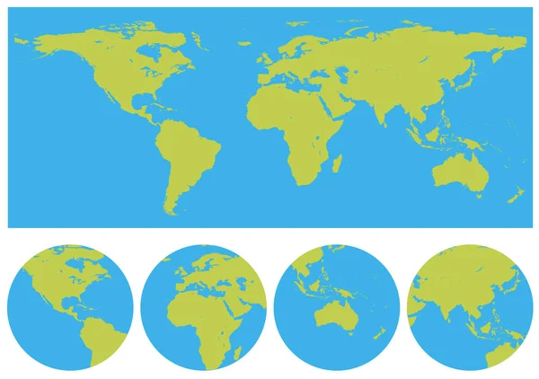 多くのデザインで世界地図 — ストックベクタ