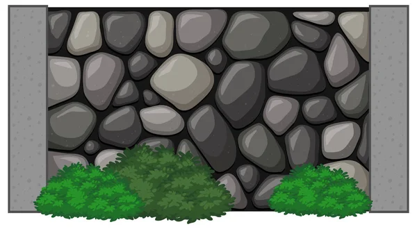 Wall made of rocks — Stock Vector