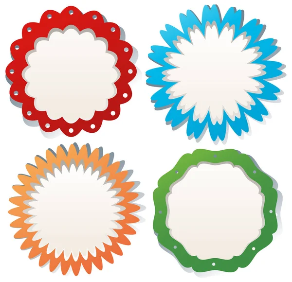 Set de etiquetas con coloridas insignias redondas — Vector de stock