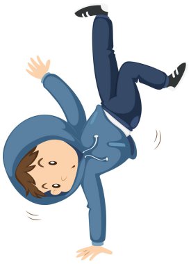 Çocuk breakdans yalnız yapıyor