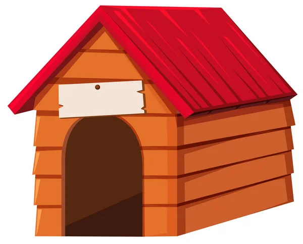 Doghouse de madera — Vector de stock