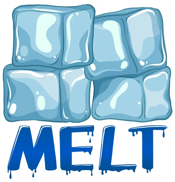 Design de fonte para word melt — Vetor de Stock