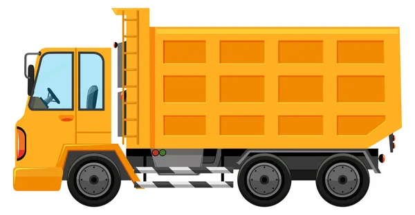 Dumping truck on white background — Stock Vector