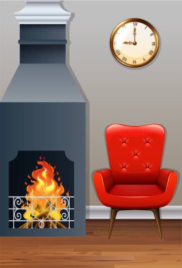 Şömine ve tekli Oda