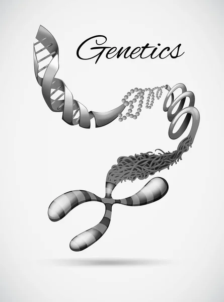 Vetenskap symbol med genetik — Stock vektor