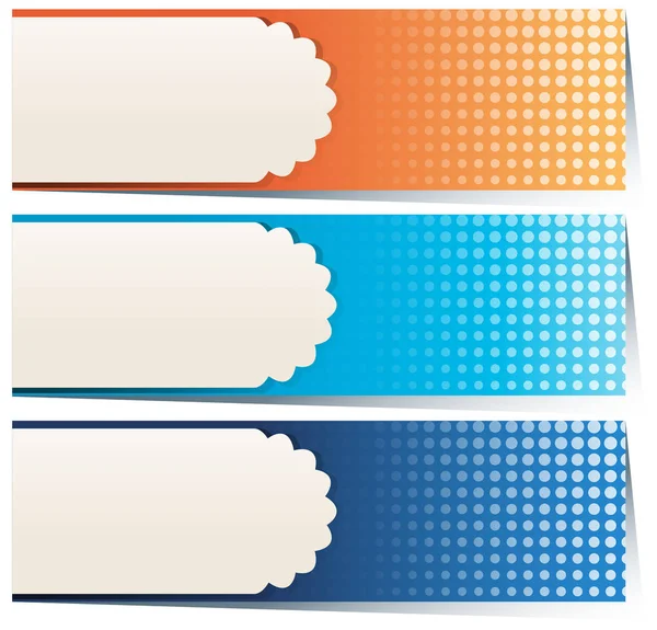 在三种颜色的标签模板 — 图库矢量图片