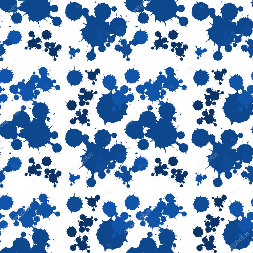 Seamless background design with blue splash