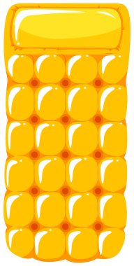 Beyaz zemin üzerine sarı kayan mat