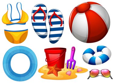 Beachwear ve diğer plaj oyuncakları