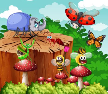 Farklı türlerde Bahçe böcekler