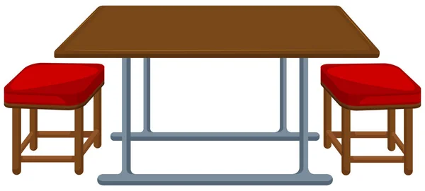 食堂テーブルと椅子 — ストックベクタ