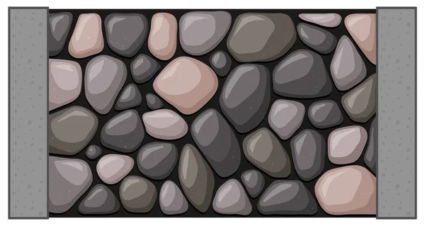 Pared hecha de rocas — Vector de stock