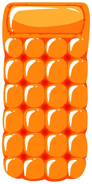 Tapis flottant orange sur fond blanc — Image vectorielle