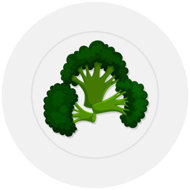 Haşlanmış brocolli plaka üzerinde