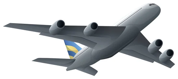 Flygplan som flyger på vit bakgrund — Stock vektor