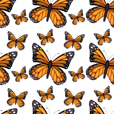 Kelebekler ile sorunsuz arka plan tasarım