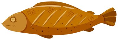 beyaz zemin üzerinde ızgara balık