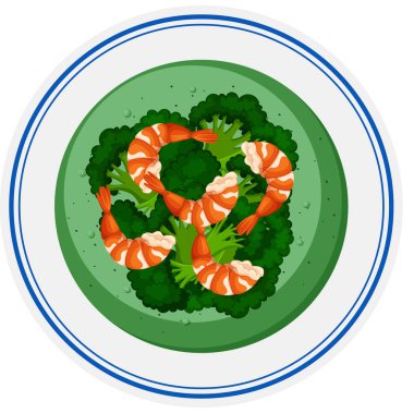 Karides çorbası brocolli