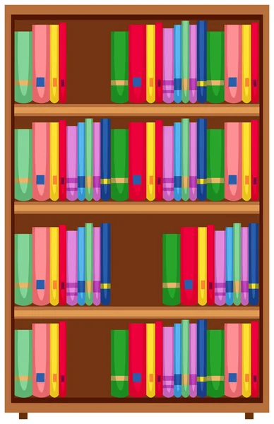 Books on the shelves — Stock Vector