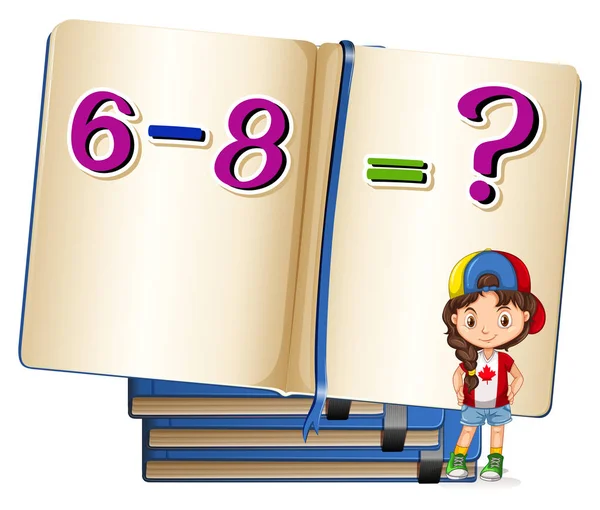 Kız ve matematik problem çıkarma