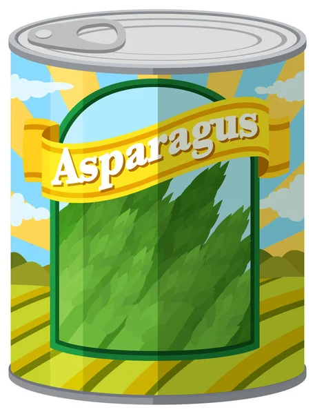 アルミ缶のアスパラガス — ストックベクタ