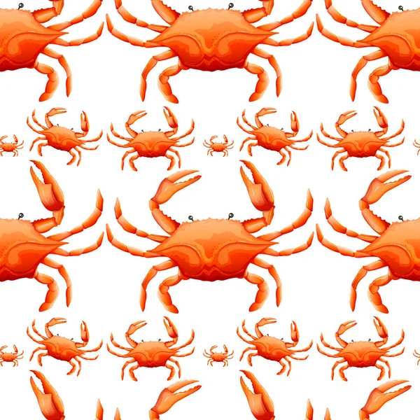 Seamless background with crabs — Stock Vector
