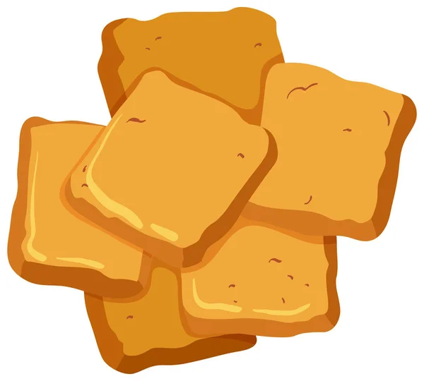 Nuggets de pollo sobre fondo blanco — Vector de stock