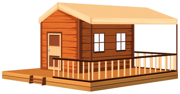 Αρχιτεκτονική σχεδίαση για ξύλινο εξοχικό σπίτι — Διανυσματικό Αρχείο