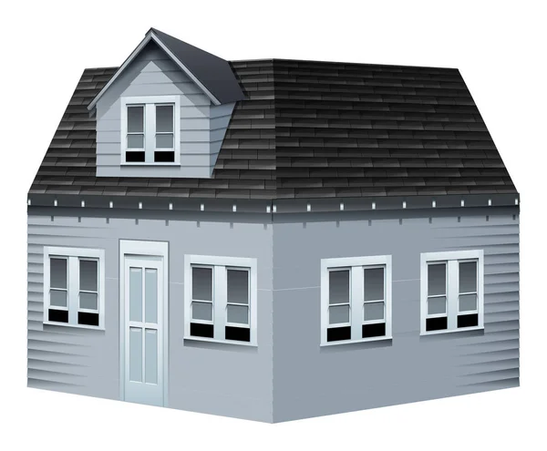 Progettazione di architettura per casa grigia — Vettoriale Stock