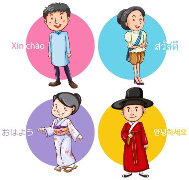 Tebrik farklı ülkelerden insanlar