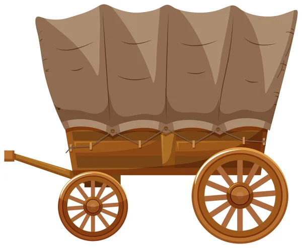 Універсал з дерев'яними колесами — стоковий вектор