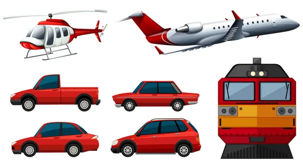Diferentes diseños de transporte — Vector de stock