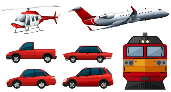 Diferentes desenhos de transporte —  Vetores de Stock