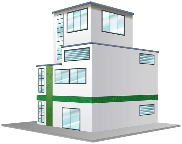 Progettazione 3D per edifici moderni — Vettoriale Stock
