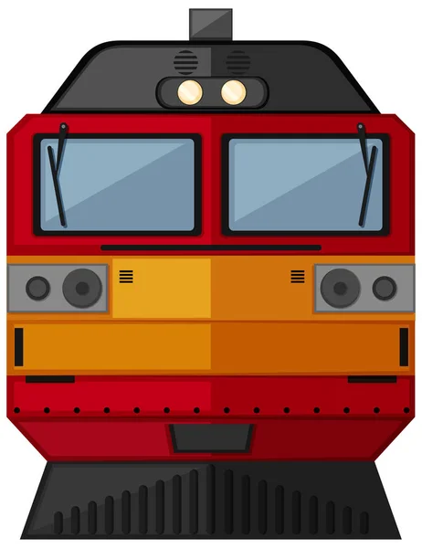 Train design in red and yellow color — Stock Vector