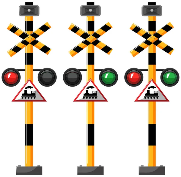 Traffic lights for train — Stock Vector