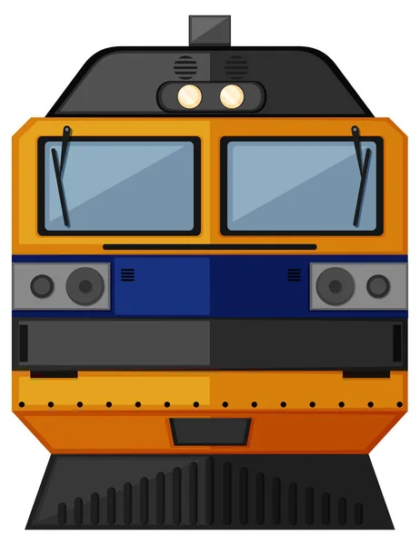 Conception du train en couleur jaune — Image vectorielle