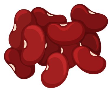 Pile of red beans clipart