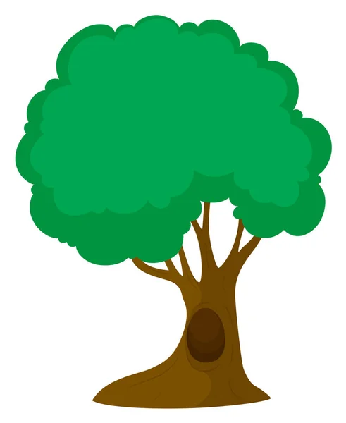 绿树与大树干 — 图库矢量图片