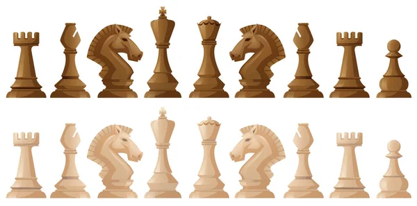 Zwei Farben der Schachfiguren — Stockvektor