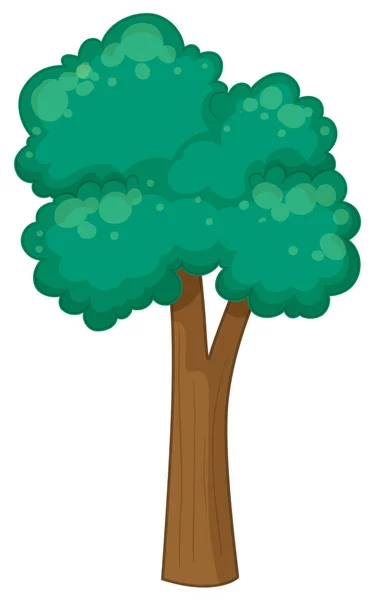 Vysoký strom na bílém pozadí — Stockový vektor