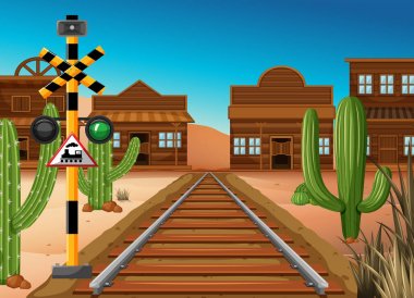 Tren yolu Batı kasabanın içinden