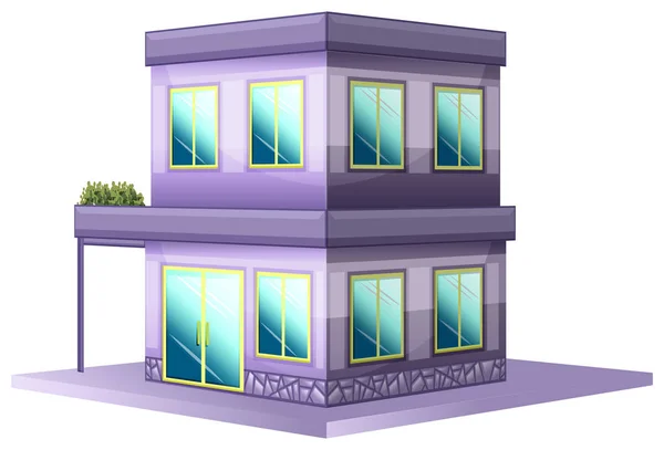 3D-Design für Gebäude in Lila lackiert — Stockvektor