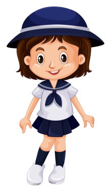 Okul üniformalı genç çocuk