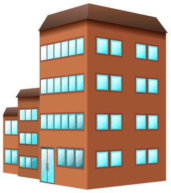 Kahverengi renkte boyalı bina