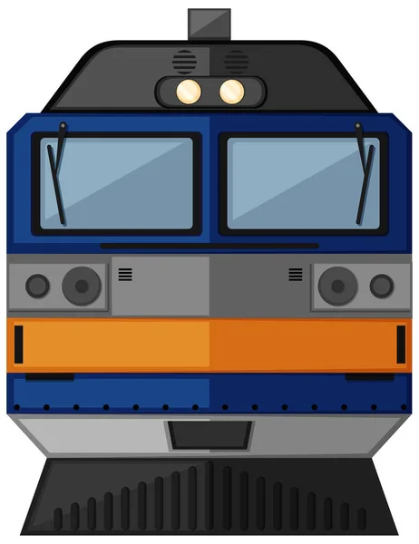 Train head with blue color — Stock Vector
